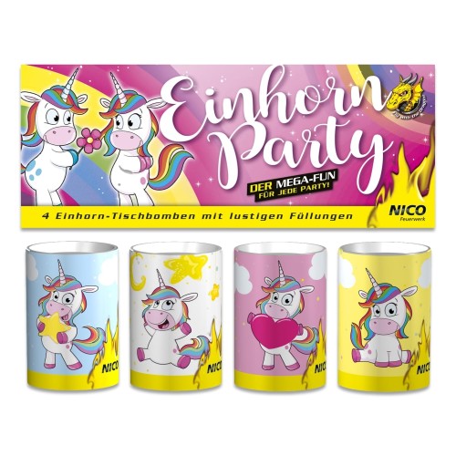 Einhorn Party, 4Stk.